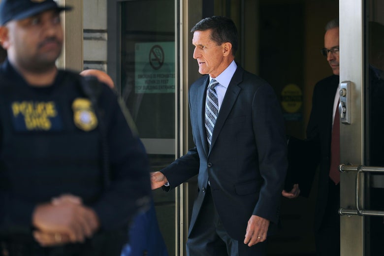 Michael Flynn following his plea hearing on Dec. 1, 2017 in Washington, DC.